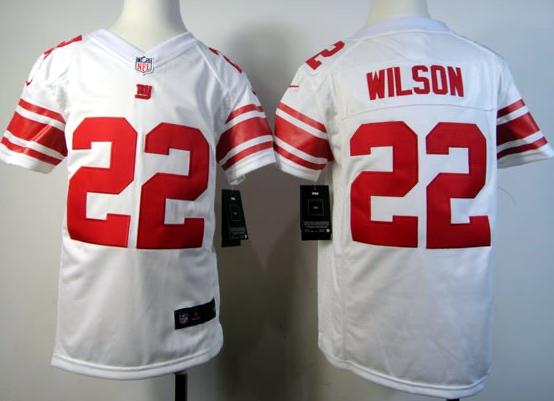 Kids Nike New York Giants 22 Wilson White Nike NFL Jerseys Cheap