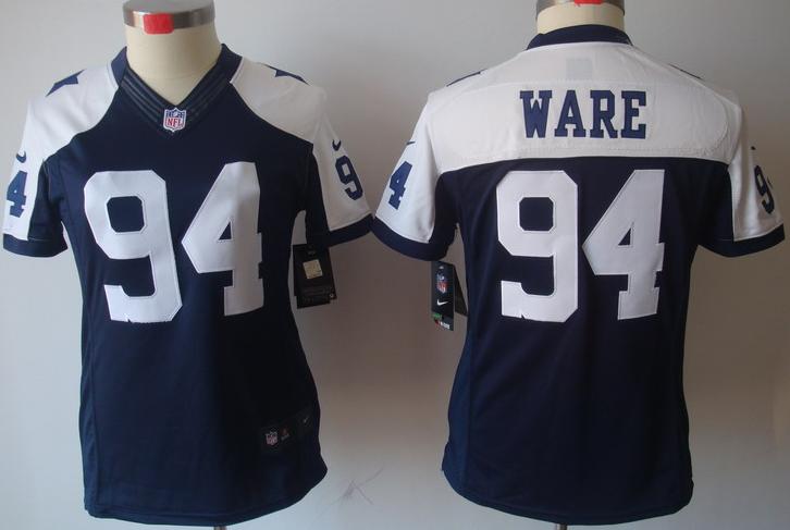 Cheap Women Nike Dallas Cowboys #94 DeMarcus Ware Blue Thankgivings Game LIMITED NFL Jerseys
