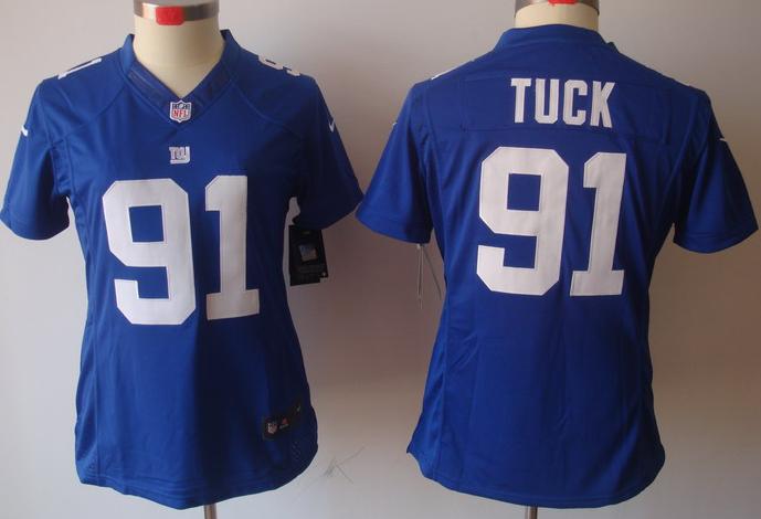 Cheap Women Nike New York Giants 91# Justin Tuck Blue Game LIMITED Nike NFL Jerseys