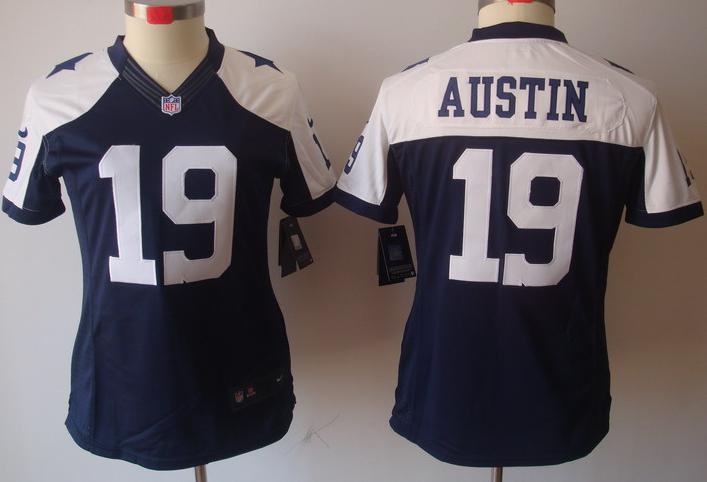 Cheap Women Nike Dallas Cowboys 19 Austin Blue Thankgivings Game LIMITED NFL Jerseys