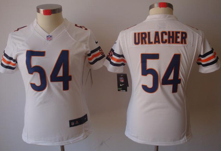 Cheap Women Nike Chicago Bears 54 Brian Urlacher White Game LIMITED Nike NFL Jerseys