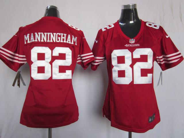 Cheap Women Nike San Francisco 49ers #82 Mario Manningham Red NFL Jerseys