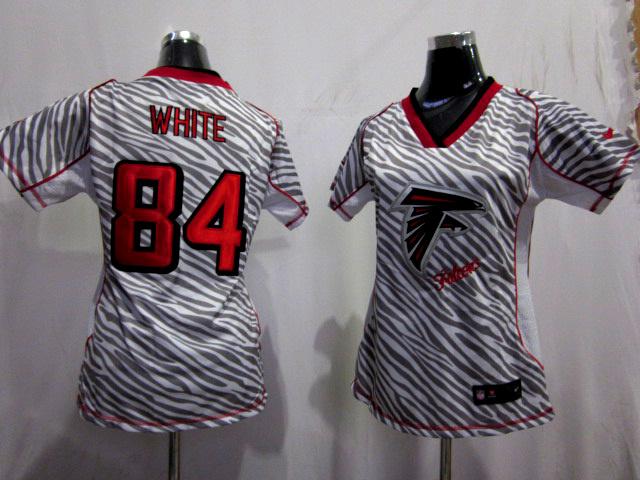 Cheap Women Nike Atlanta Falcons #84 Roddy White FEM FAN Zebra Nike NFL Jerseys
