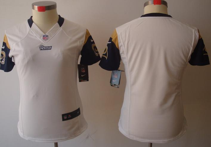 Cheap Women Nike St. Louis Rams Blank White Game LIMITED NFL Jerseys