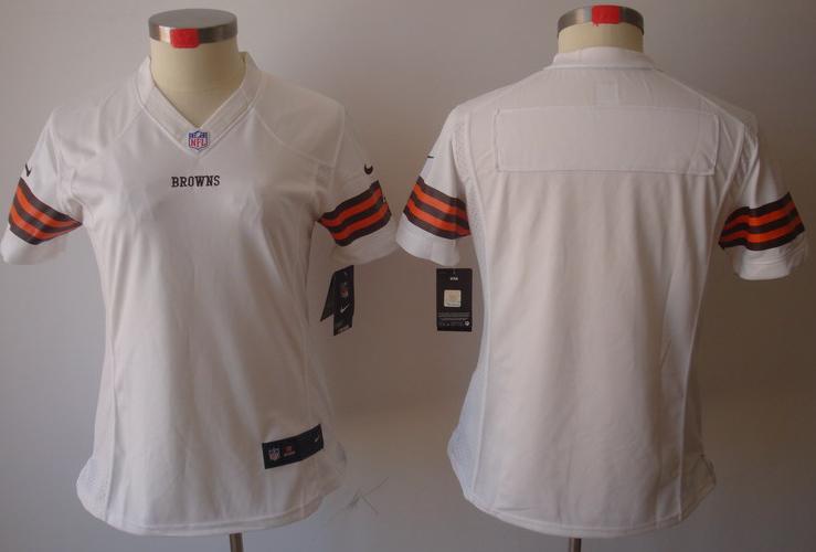 Cheap Women Nike Cleveland Browns Blank White Game LIMITED NFL Jerseys