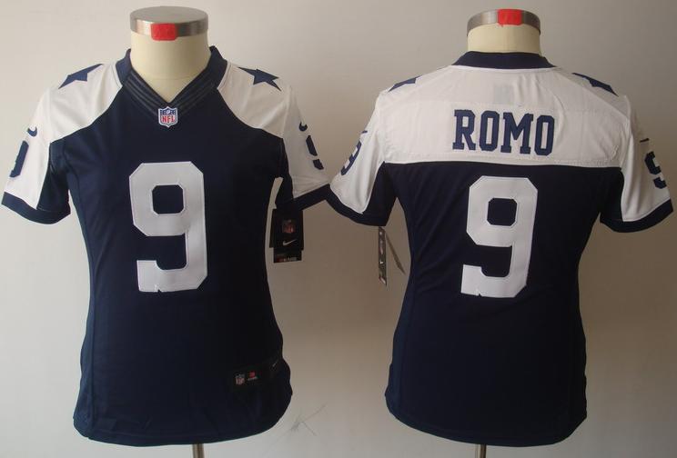 Cheap Women Nike Dallas Cowboys #9 Tony Romo Blue Thankgivings Game LIMITED NFL Jerseys