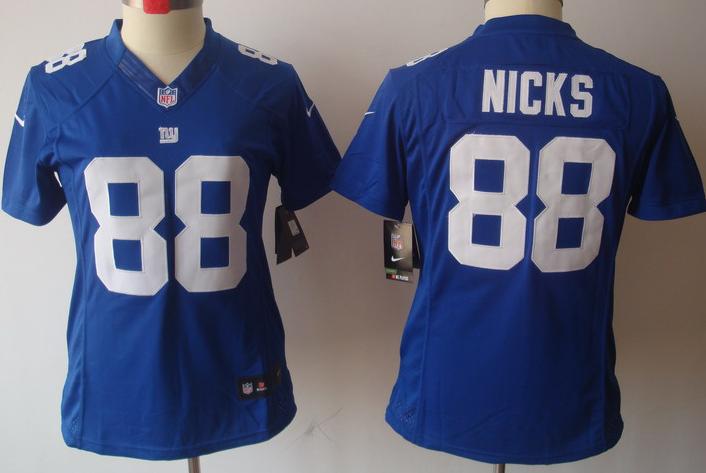Cheap Women Nike New York Giants 88# Hakeem Nicks Blue Game LIMITED NFL Jerseys