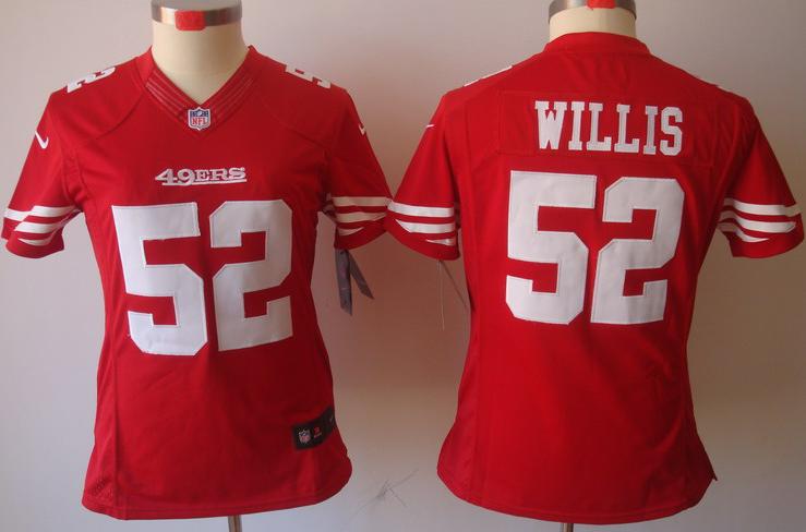 Cheap Women Nike San Francisco 49ers 52 Patrick Willis Red Game LIMITED NFL Jerseys