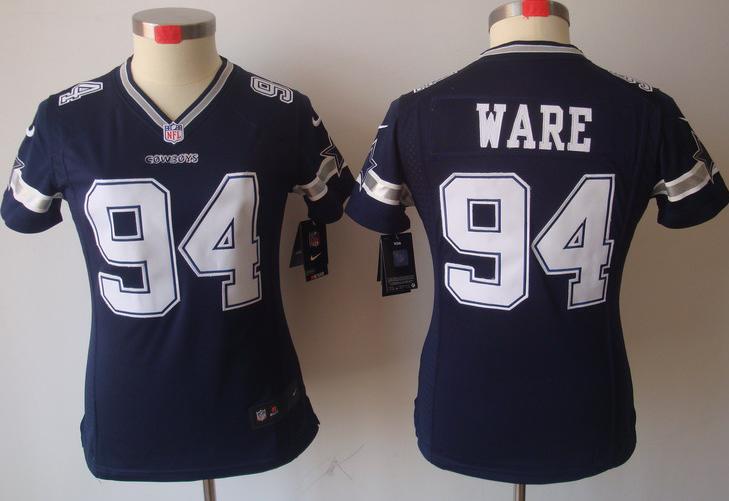 Cheap Women Nike Dallas Cowboys #94 DeMarcus Ware Blue Game LIMITED Nike NFL Jerseys