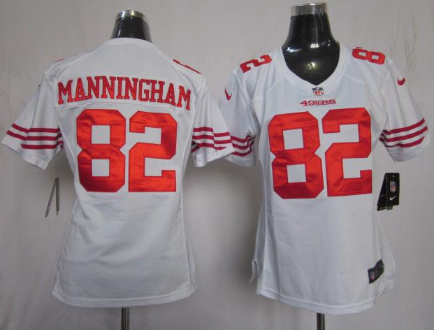 Cheap Women Nike San Francisco 49ers #82 Mario Manningham White NFL Jerseys
