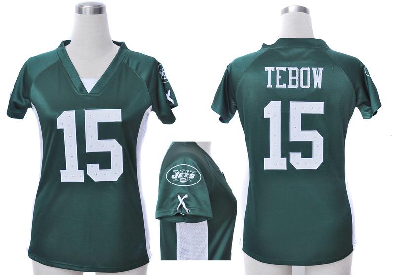 Cheap Women Nike New York Jets 15 Tim Tebow Green Womens Draft Him II Top Jerseys