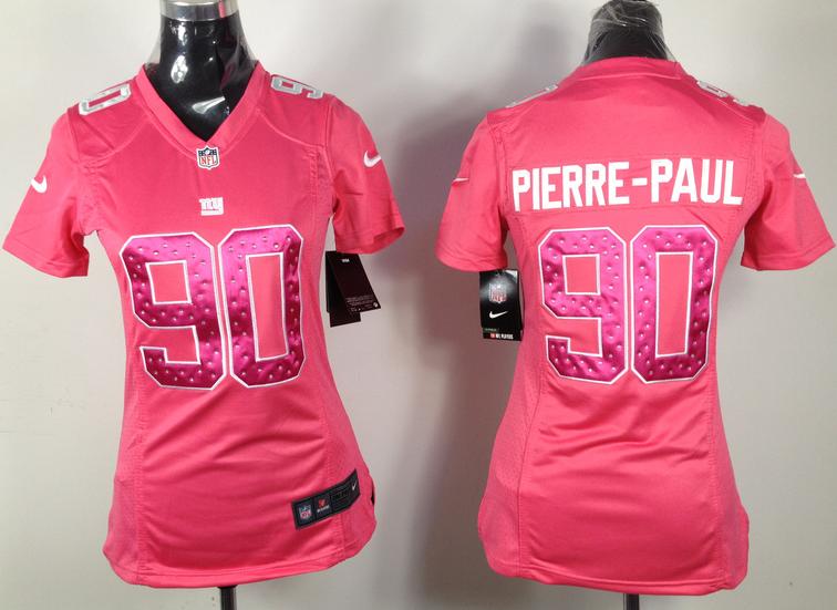 Cheap Women Nike New York Giants #90 Jason Pierre-Paul Pink NFL Jerseys