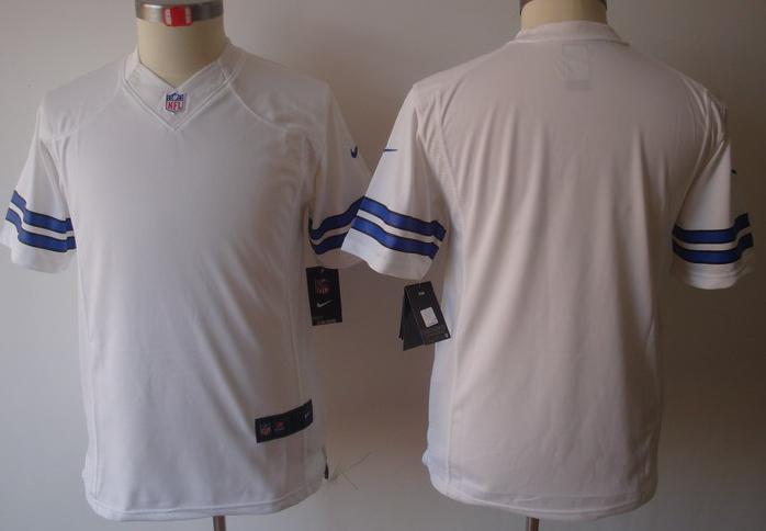 Kids Nike Dallas Cowboys Blank White Game LIMITED NFL Jerseys Cheap