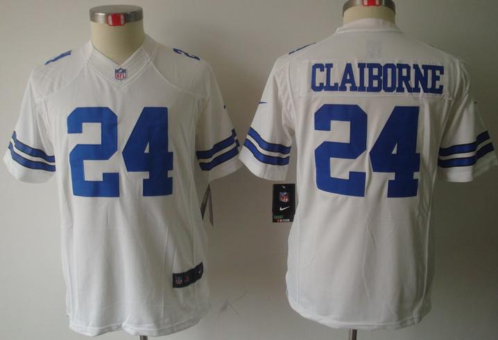 Kids Nike Dallas Cowboys 24 Morris Claiborne White Game LIMITED NFL Jerseys Cheap