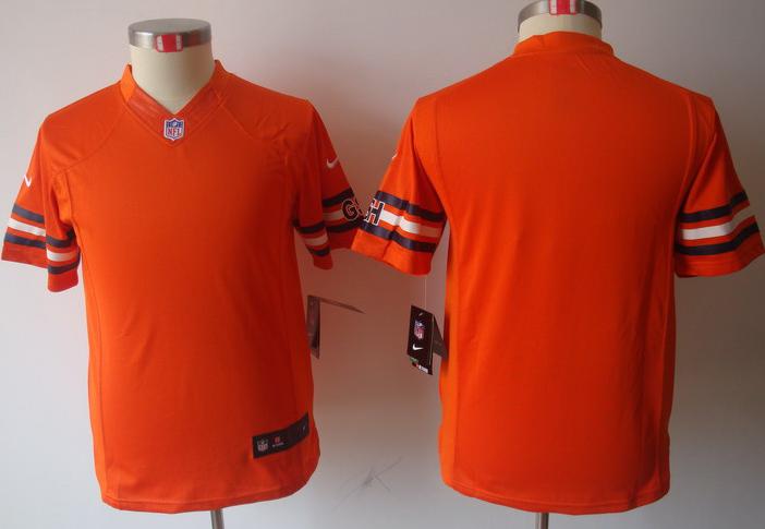 Kids Nike Chicago Bears Blank Orange Game LIMITED NFL Jerseys Cheap