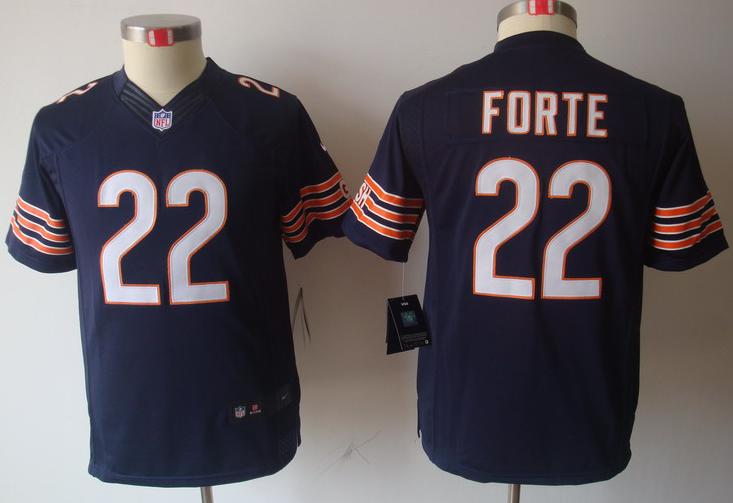 Kids Nike Chicago Bears 22# Matt Forte Blue Game LIMITED NFL Jerseys Cheap
