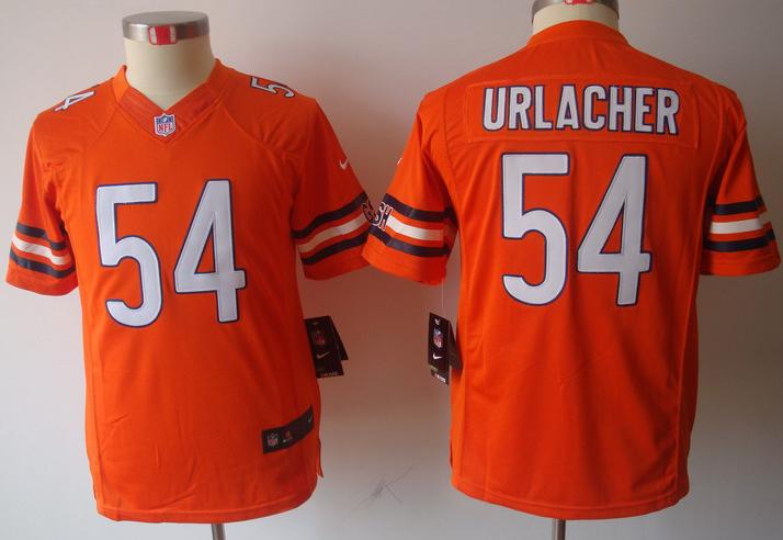 Kids Nike Chicago Bears 54 Brian Urlacher Orange Game LIMITED NFL Jerseys Cheap