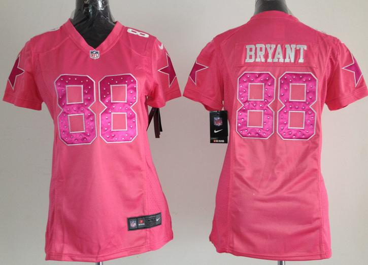 Cheap Women Nike Dallas Cowboys 88 Dez Bryant Pink NFL Jerseys