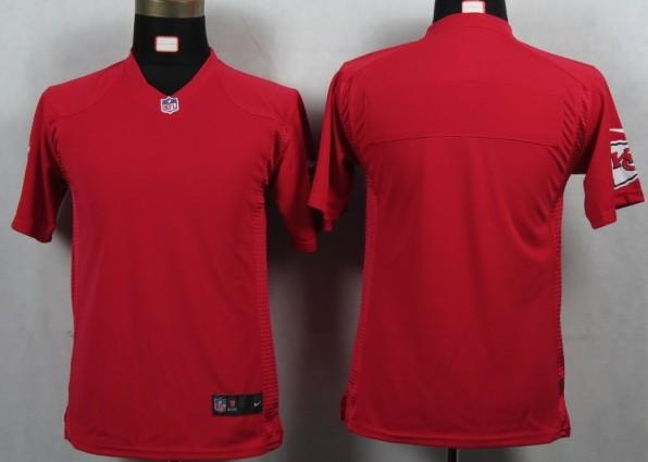Kids Nike Kansas City Chiefs Blank Red Portrait Fashion Game Jerseys Cheap