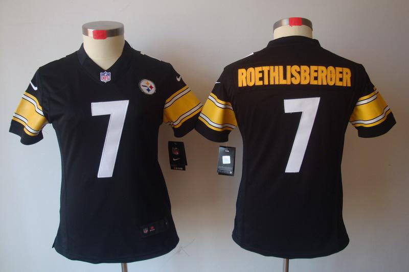 Cheap Women Nike Pittsburgh Steelers #7 Ben Roethlisberger Black Game LIMITED Nike NFL Jerseys
