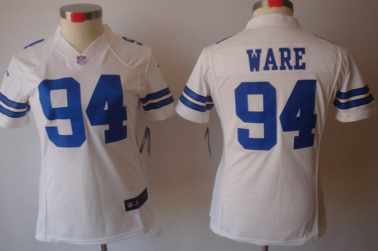 Cheap Women Nike Dallas Cowboys #94 DeMarcus Ware White Game LIMITED Nike NFL Jerseys