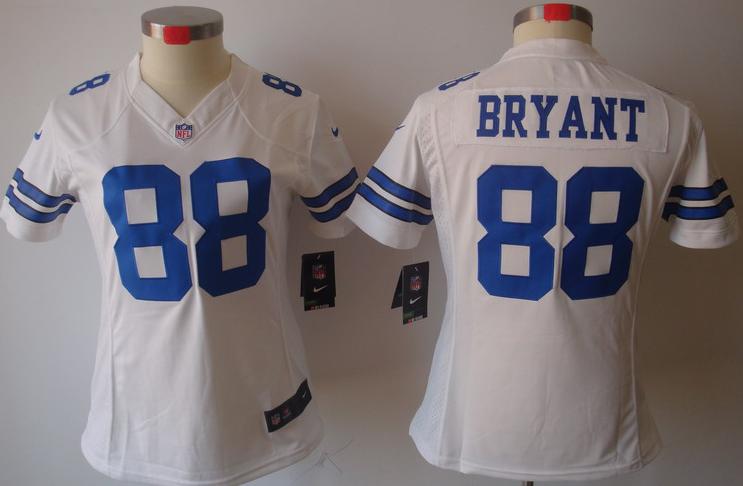 Cheap Women Nike Dallas Cowboys 88 Dez Bryant White Game LIMITED Nike NFL Jerseys