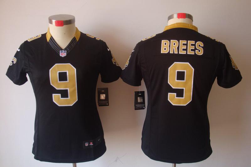 Cheap Women Nike New Orleans Saints 9 Drew Brees Black Game LIMITED Nike NFL Jerseys