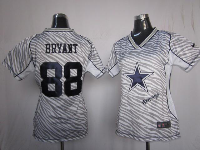 Cheap Women Nike Dallas Cowboys 88 Bryant Women's FEM FAN Zebra Nike NFL Jerseys