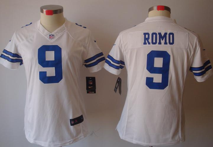 Cheap Women Nike Dallas Cowboys #9 Tony Romo White Game LIMITED Nike NFL Jerseys