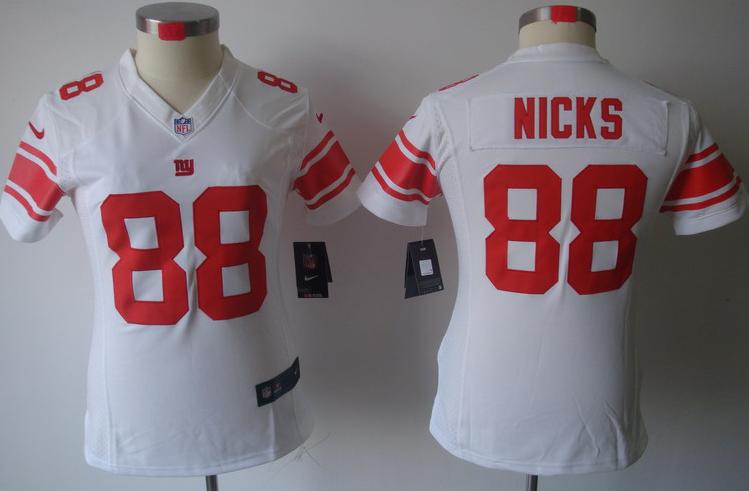 Cheap Women Nike New York Giants 88# Hakeem Nicks White Game LIMITED Nike NFL Jerseys