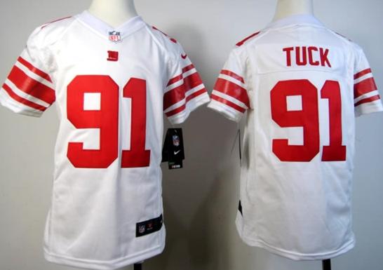 Kids Nike New York Giants 91 Justin Tuck White NFL Jerseys Cheap