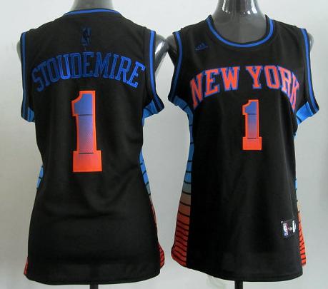 Cheap Women New York Knicks 1 Amar'e Stoudemire Black Vibe Fashion Revolution 30 Swingman Jersey