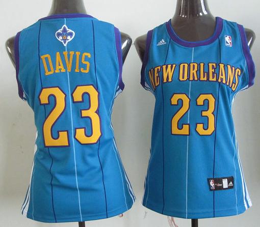 Cheap Women New Orleans Hornets 23# Anthony Davis Blue Revolution 30 Swingman NBA Jerseys