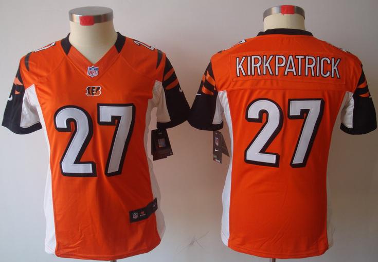 Cheap Women Nike Cincinnati Bengals 27# Dre Kirkpatrick Orange Game LIMITED NFL Jerseys
