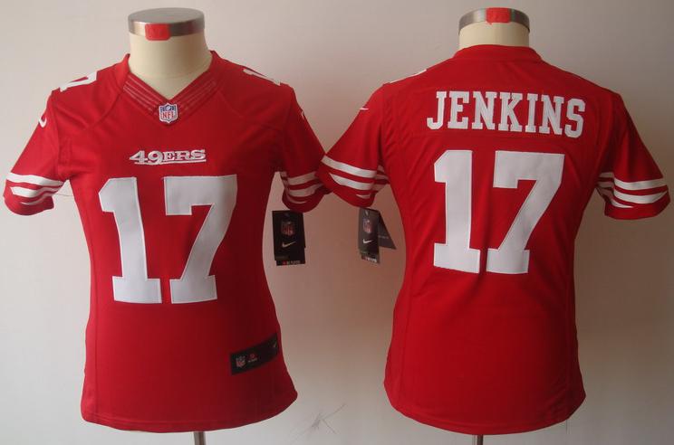 Cheap Women Nike San Francisco 49ers 17# A.J.Jenkins Red Game LIMITED NFL Jerseys