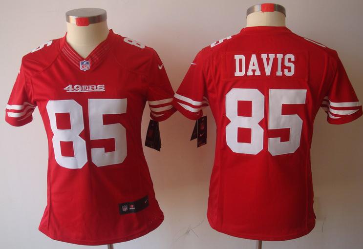 Cheap Women Nike San Francisco 49ers 85 Vernon Davis Red Game LIMITED NFL Jerseys