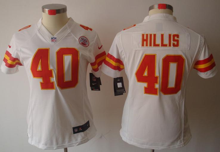 Cheap Women Nike Kansas City Chiefs 40 Peyton Hillis White Game LIMITED NFL Jerseys