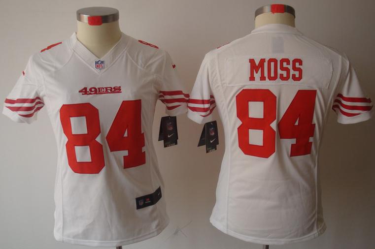 Cheap Women Nike San Francisco 49ers 84 Randy Moss White Game LIMITED NFL Jerseys