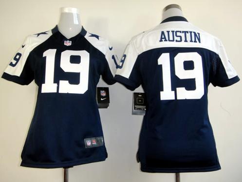 Cheap Women Nike Dallas Cowboys 19 Austin Blue Thankgivings NFL Jerseys