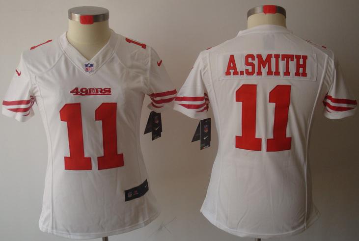 Cheap Women Nike San Francisco 49ers 11 Alex Smith White Game LIMITED NFL Jerseys