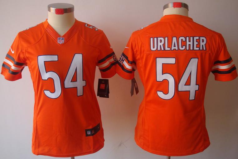 Cheap Women Nike Chicago Bears 54 Brian Urlacher Orange Game LIMITED NFL Jerseys