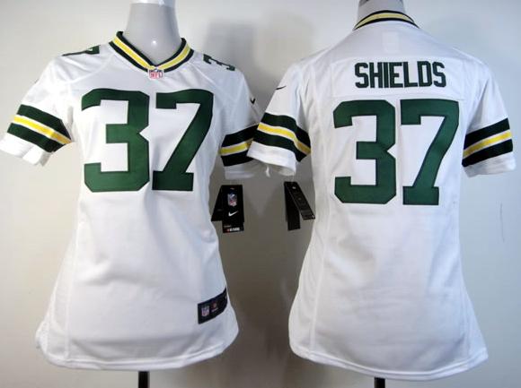 Cheap Women Nike Green Bay Packers 37 Sam Shields White NFL Jerseys