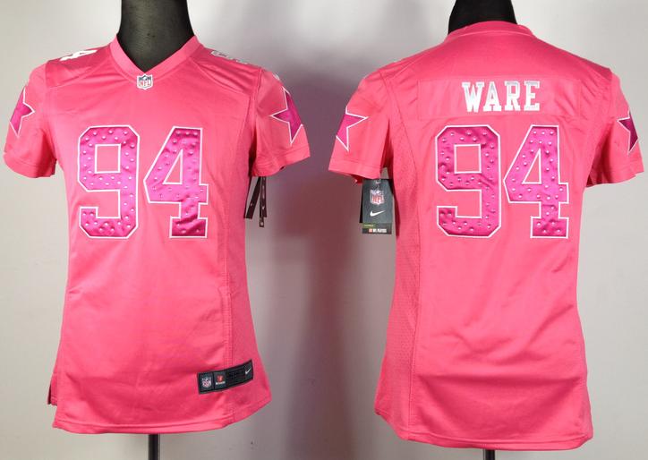 Cheap Women Nike Dallas Cowboys #94 DeMarcus Ware Pink NFL Jerseys