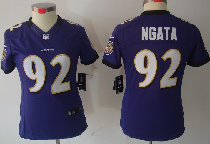 Cheap Women Nike Baltimore Ravens #92 Haloti Ngata Purple Game LIMITED NFL Jerseys