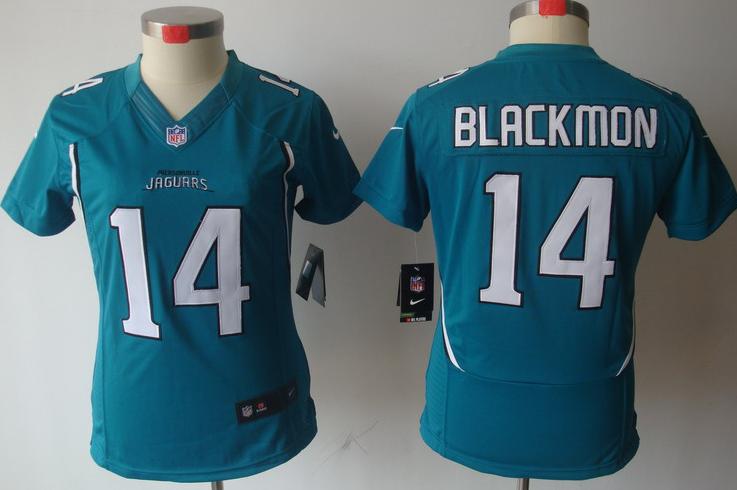 Cheap Women Nike Jacksonville Jaguars 14# Justin Blackmon Green Game LIMITED NFL Jerseys