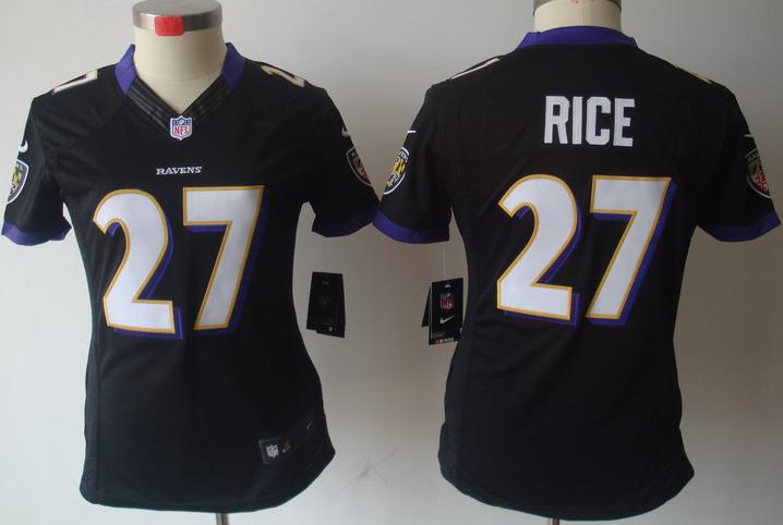 Cheap Women Nike Baltimore Ravens #27 Ray Rice Black Game LIMITED NFL Jerseys