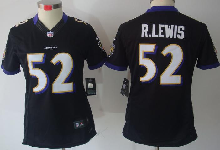 Cheap Women Nike Baltimore Ravens 52 Ray Lewis Black Game LIMITED NFL Jerseys