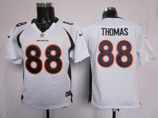Kids Nike Denver Broncos 88# Demaryius Thomas White NFL Jerseys Cheap
