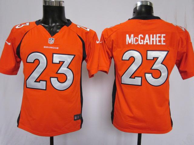 Kids Nike Denver Broncos 23 Willis McGahee Orange NFL Jerseys Cheap