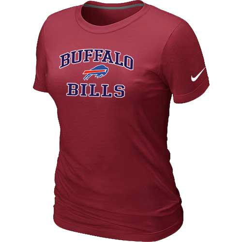 Cheap Women Buffalo Bills Heart & Soul Red T-Shirt
